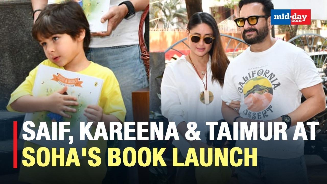 Kareena Kapoor Khan, Saif Ali Khan Arrive At Soha And Kunal’s Book Launch Event
